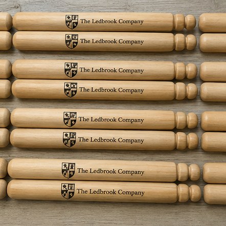 Customized drumsticks for schools, colleges and marching programs