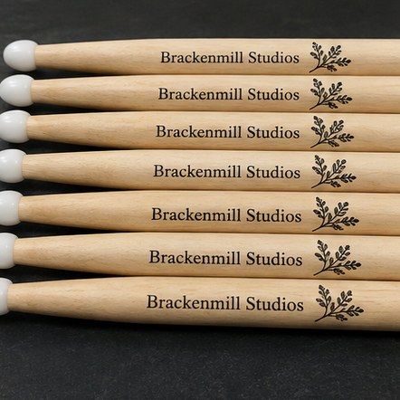 Customized drumsticks for studios, teachers and rehearsal rooms
