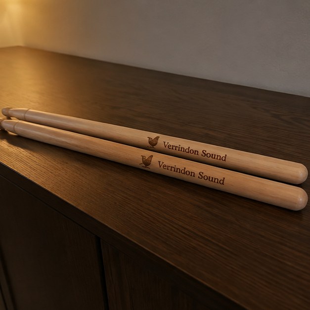 Drumsticks with logo — customer photo