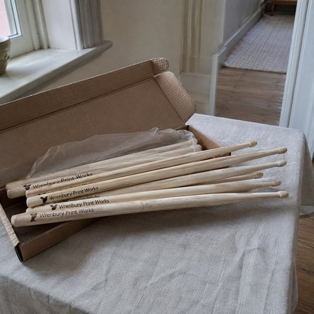 Promotional custom drumsticks with company logo